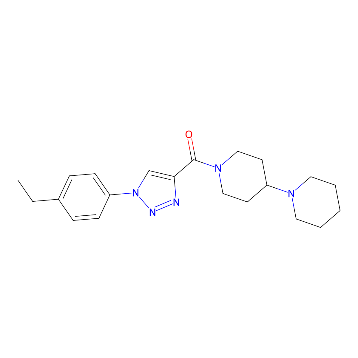 1'-[1-(4-ethylphenyl)-1H-1,2,3-triazole-4-carbonyl]-1,4'-bipiperidine molecular structure, CAS 1326908-06-8