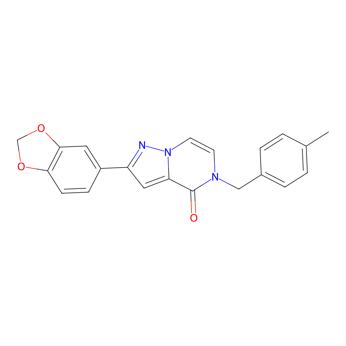 2-(1,3-benzodioxol-5-yl)-5-(4-methylbenzyl)pyrazolo[1,5-a]pyrazin-4(5H)-one molecular structure, CAS 1326909-10-7