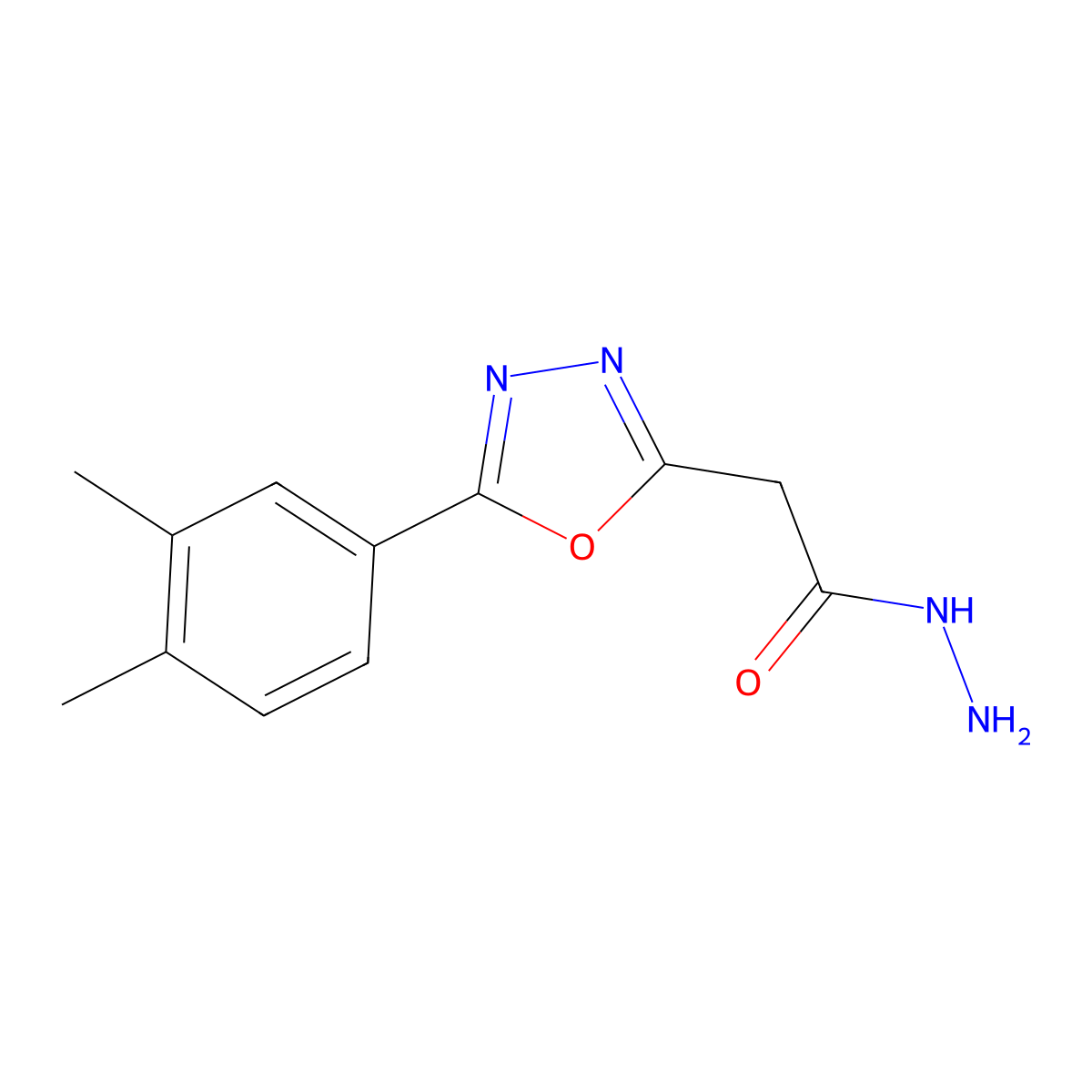 2-[5-(3,4-Dimethylphenyl)-1,3,4-oxadiazol-2-yl]acetohydrazide molecular structure, CAS 1326909-84-5
