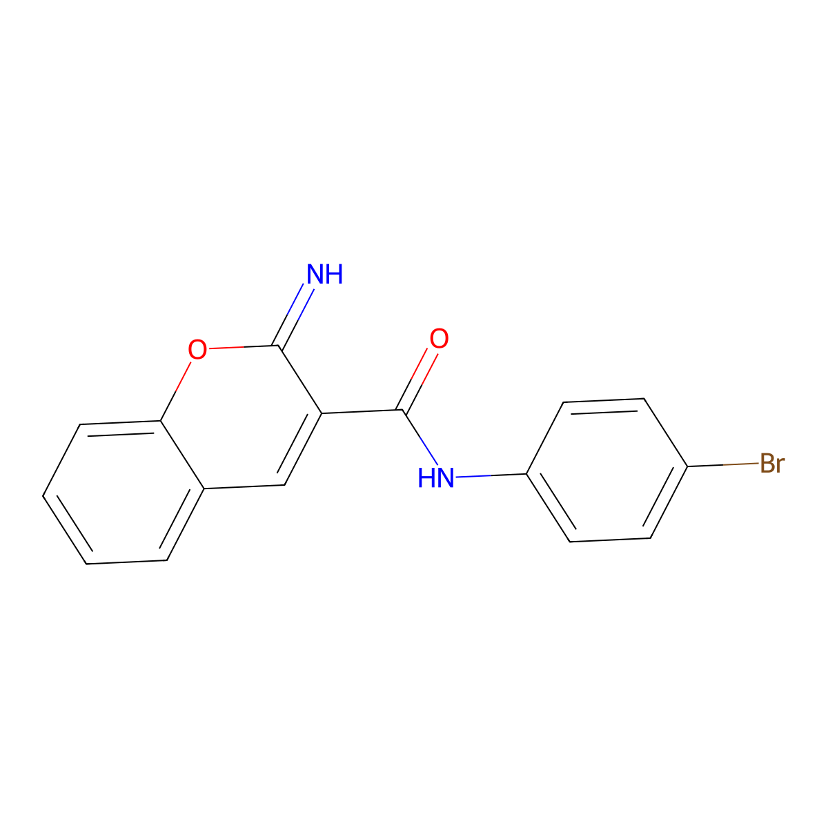 N-(4-bromophenyl)-2-imino-2H-chromene-3-carboxamide molecular structure, CAS 1326909-87-8
