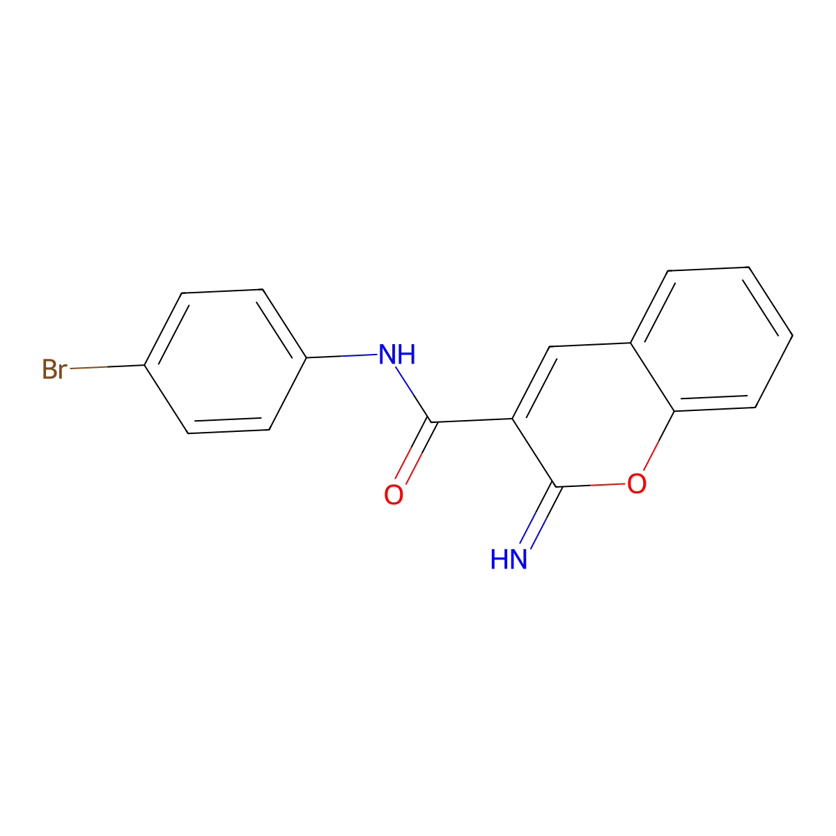 N-(4-bromophenyl)-2-imino-2H-chromene-3-carboxamide molecular structure, CAS 1326909-87-8