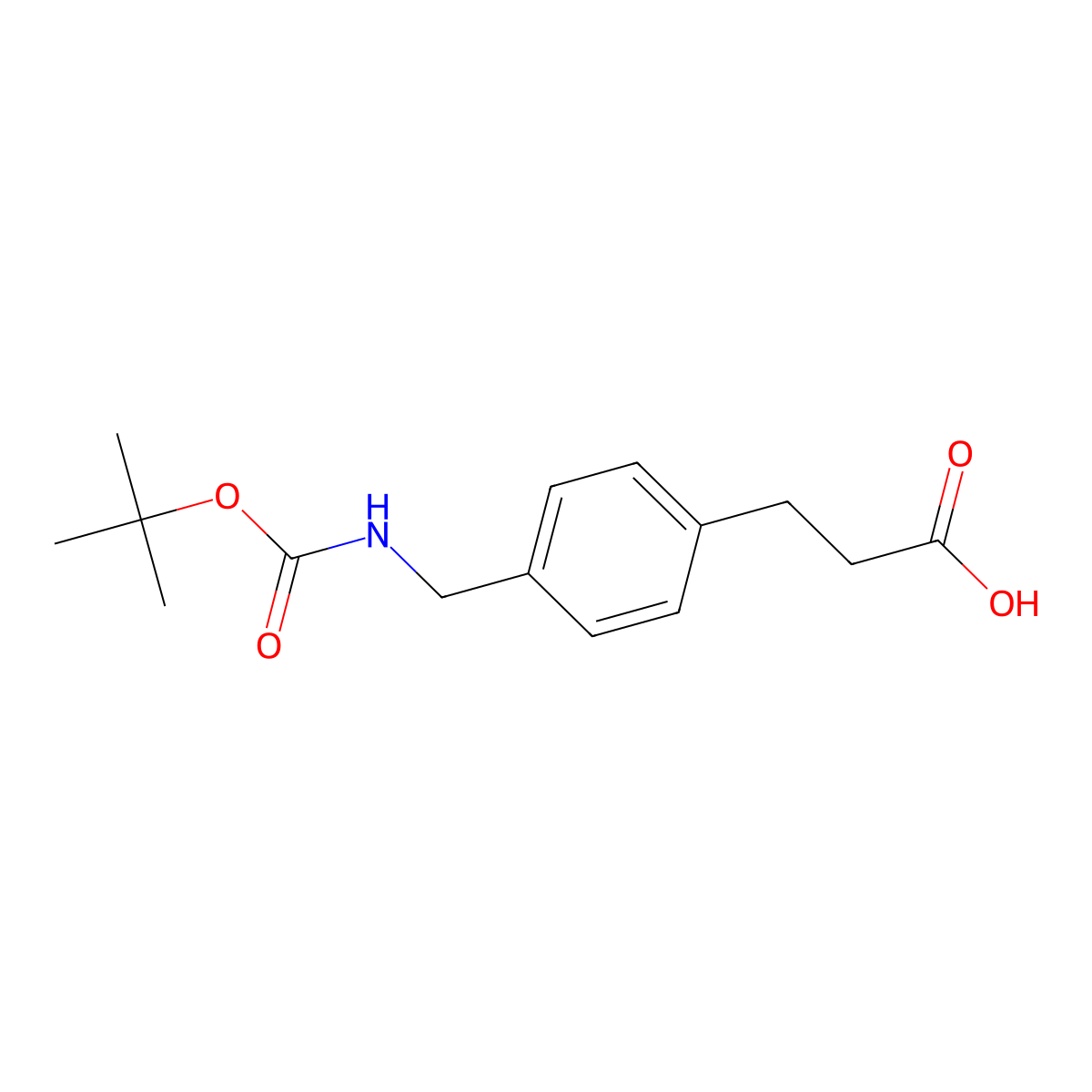 3-[4-({[(Tert-butoxy)carbonyl]amino}methyl)phenyl]propanoic acid molecular structure, CAS 132691-45-3