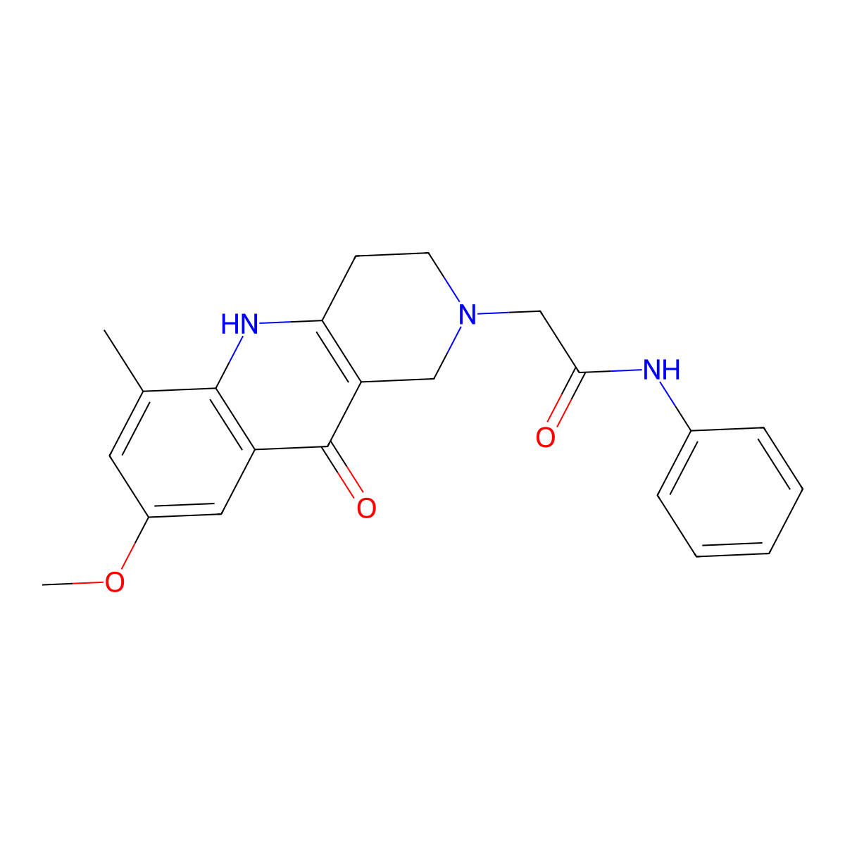 2-(8-methoxy-6-methyl-10-oxo-3,4,5,10-tetrahydrobenzo[b][1,6]naphthyridin-2(1H)-yl)-N-phenylacetamide molecular structure, CAS 1326910-06-8