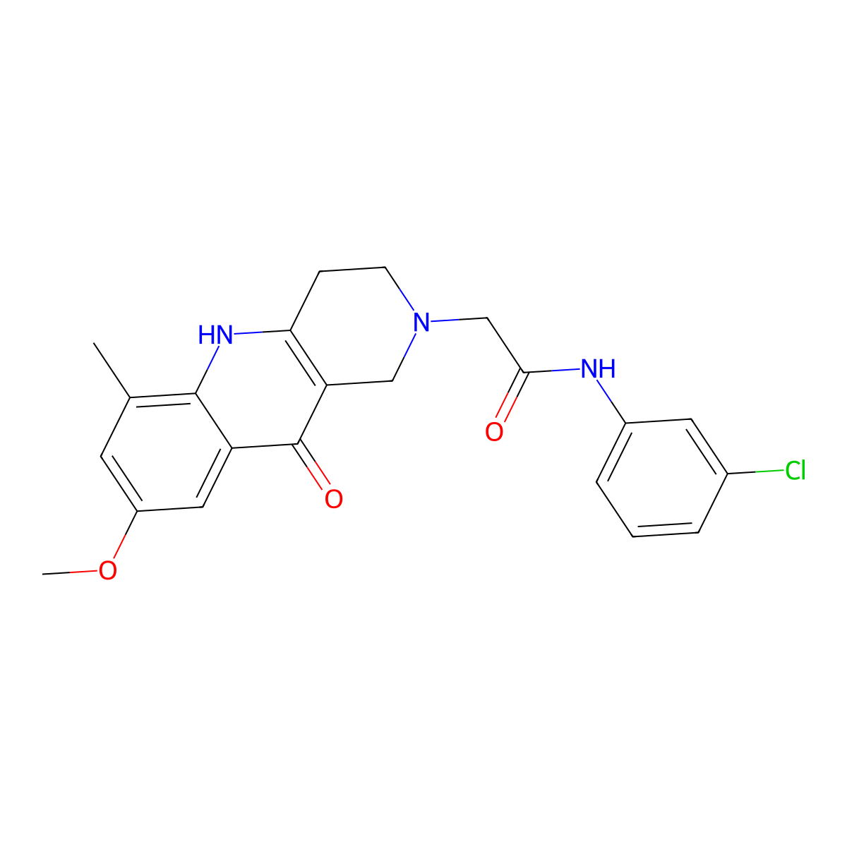 N-(3-chlorophenyl)-2-(8-methoxy-6-methyl-10-oxo-3,4,5,10-tetrahydrobenzo[b][1,6]naphthyridin-2(1H)-yl)acetamide molecular structure, CAS 1326910-10-4