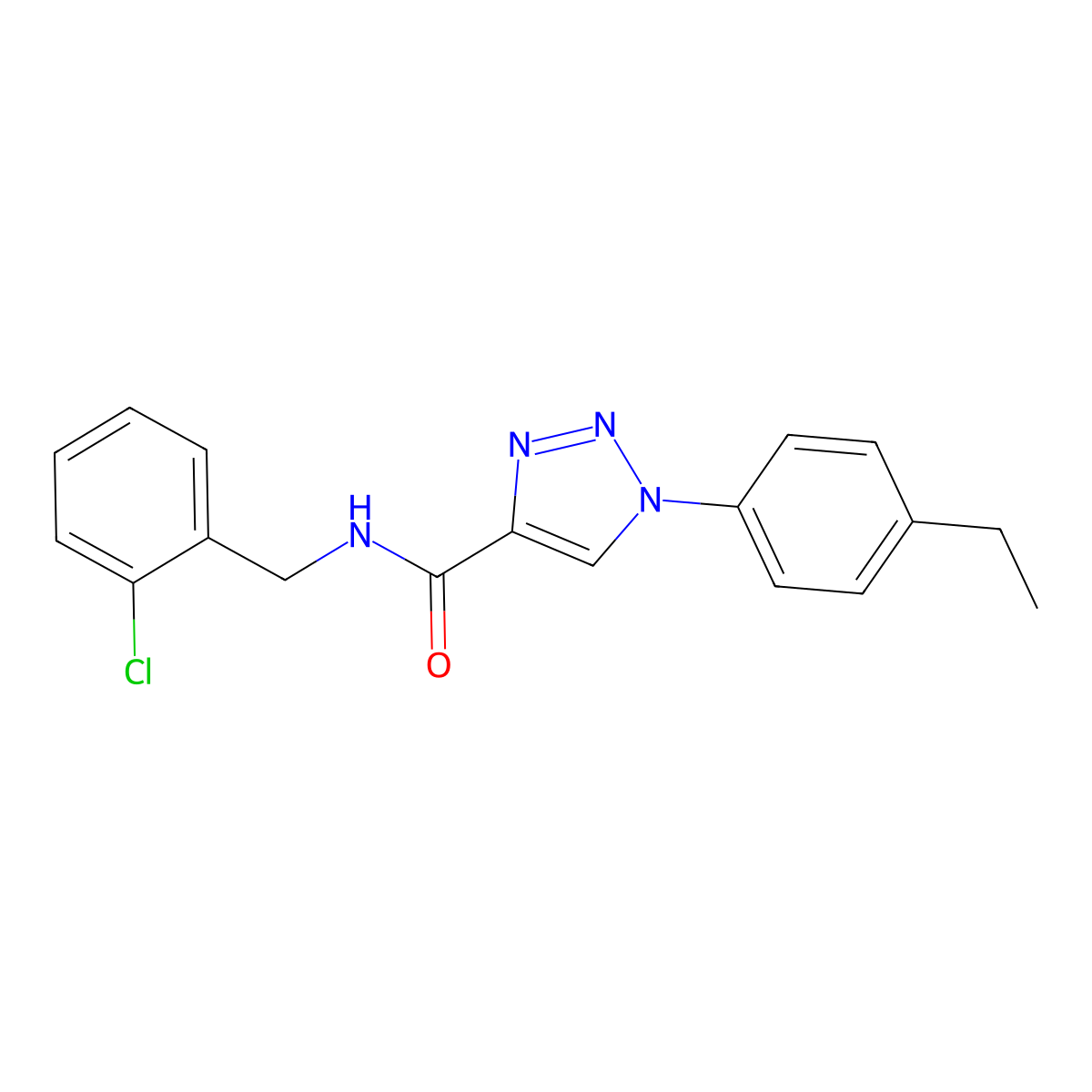 N-[(2-chlorophenyl)methyl]-1-(4-ethylphenyl)-1H-1,2,3-triazole-4-carboxamide molecular structure, CAS 1326910-58-0