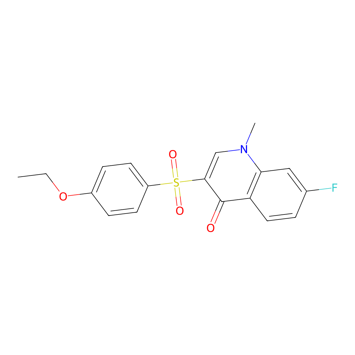 3-[(4-ethoxyphenyl)sulfonyl]-7-fluoro-1-methylquinolin-4(1H)-one molecular structure, CAS 1326915-46-1