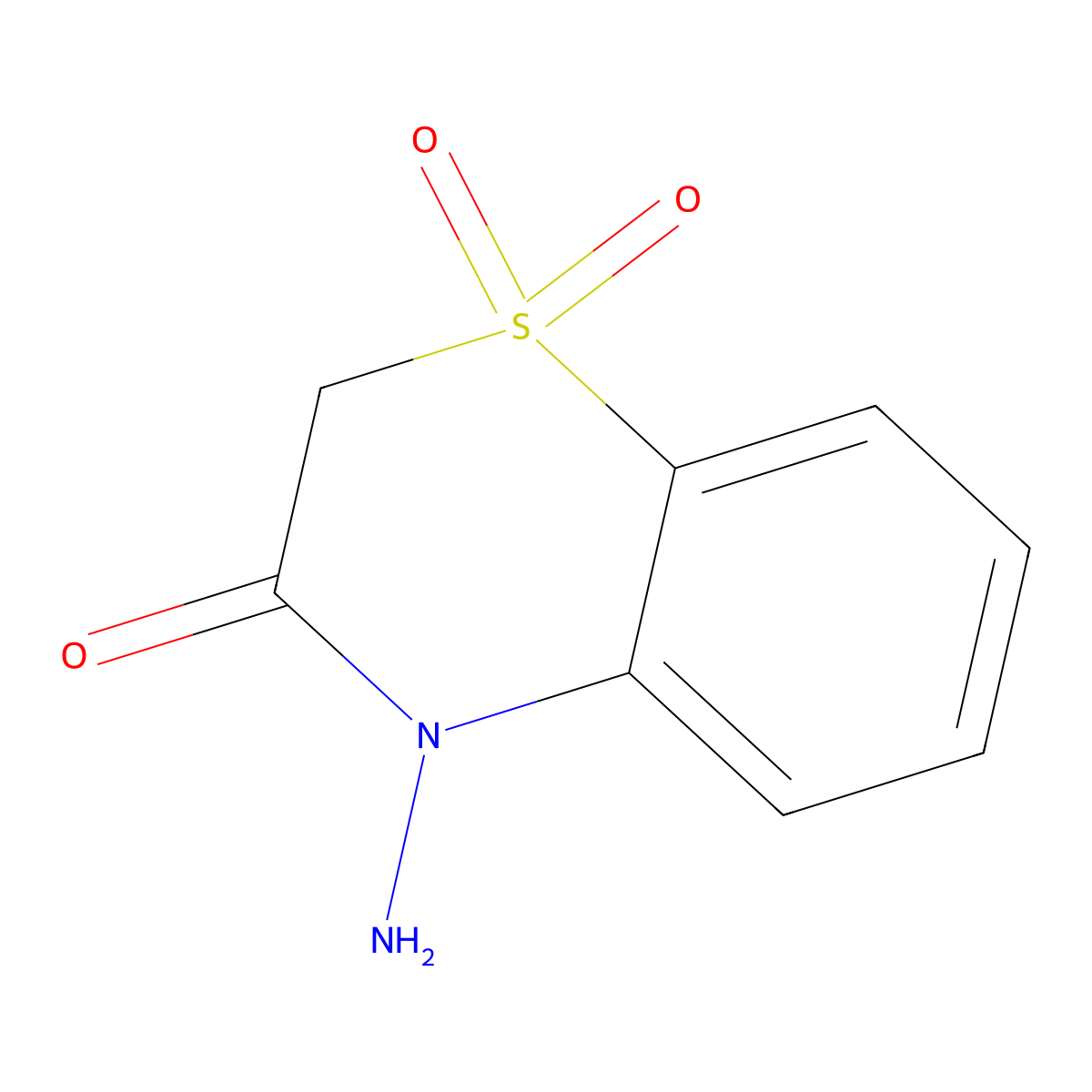 4-amino-2H-1,4-benzothiazin-3(4H)-one 1,1-dioxide molecular structure, CAS 1326915-71-2