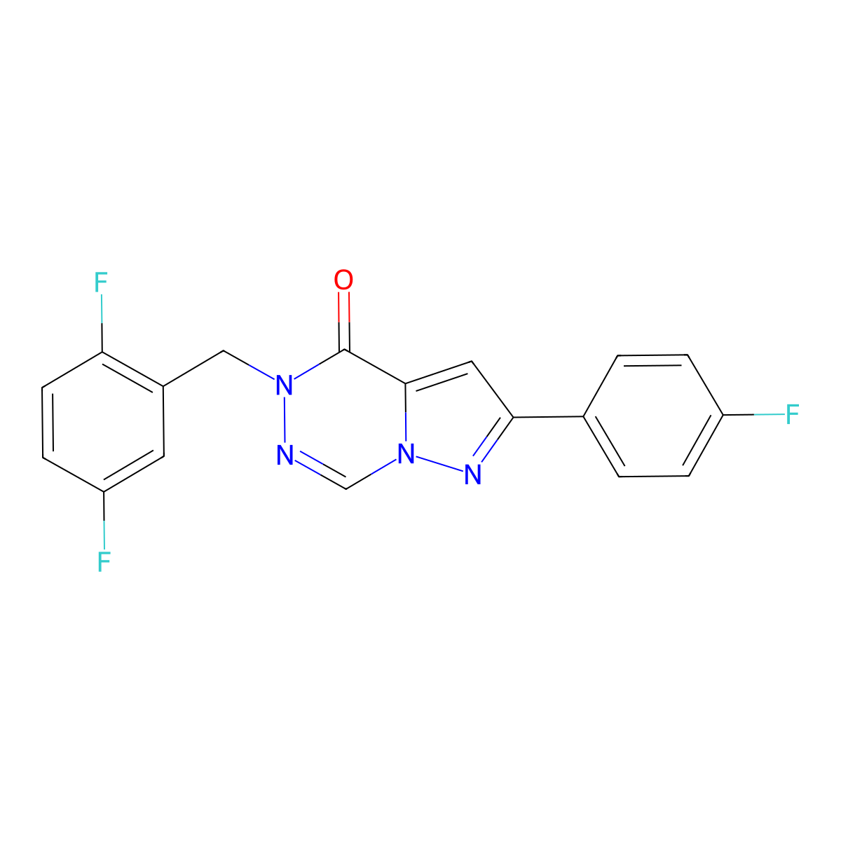 5-(2,5-difluorobenzyl)-2-(4-fluorophenyl)pyrazolo[1,5-d][1,2,4]triazin-4(5H)-one molecular structure, CAS 1326916-47-5