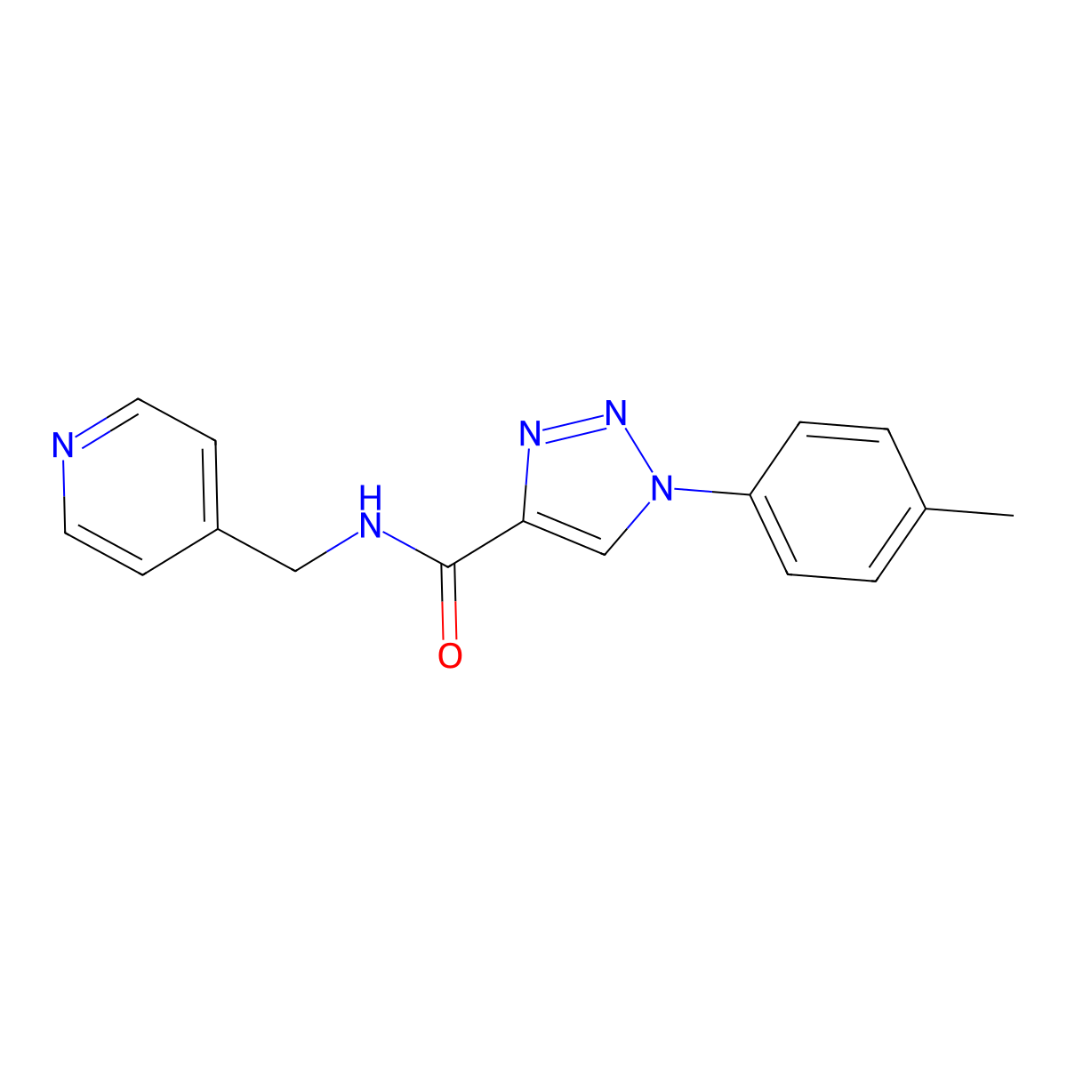 1-(4-methylphenyl)-N-(pyridin-4-ylmethyl)-1H-1,2,3-triazole-4-carboxamide molecular structure, CAS 1326916-72-6