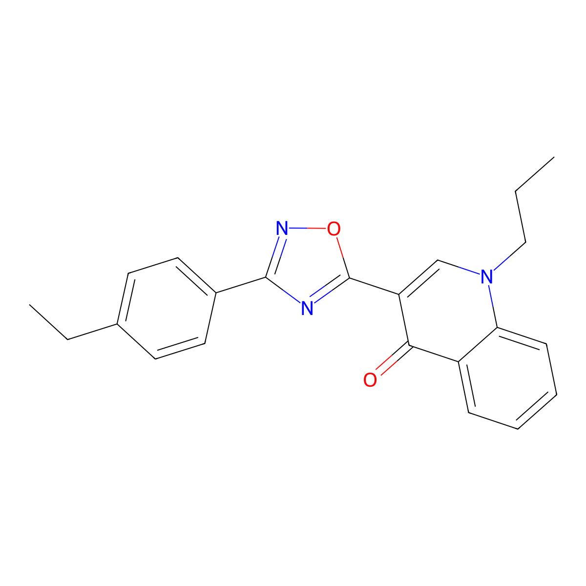 3-[3-(4-ethylphenyl)-1,2,4-oxadiazol-5-yl]-1-propylquinolin-4(1H)-one molecular structure, CAS 1326917-90-1