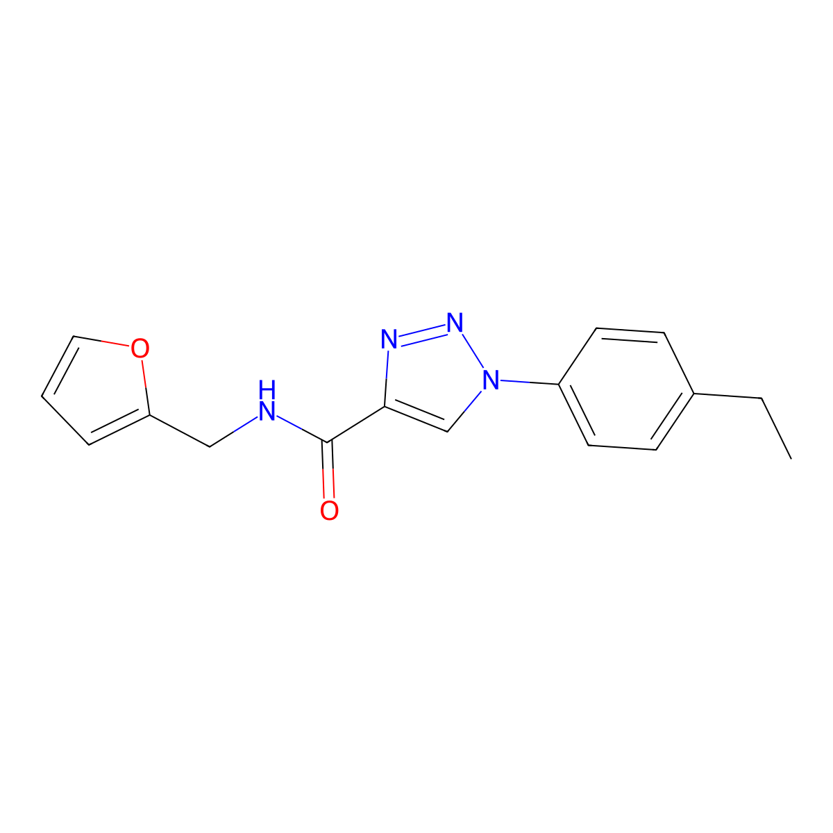 1-(4-ethylphenyl)-N-(furan-2-ylmethyl)-1H-1,2,3-triazole-4-carboxamide molecular structure, CAS 1326918-74-4