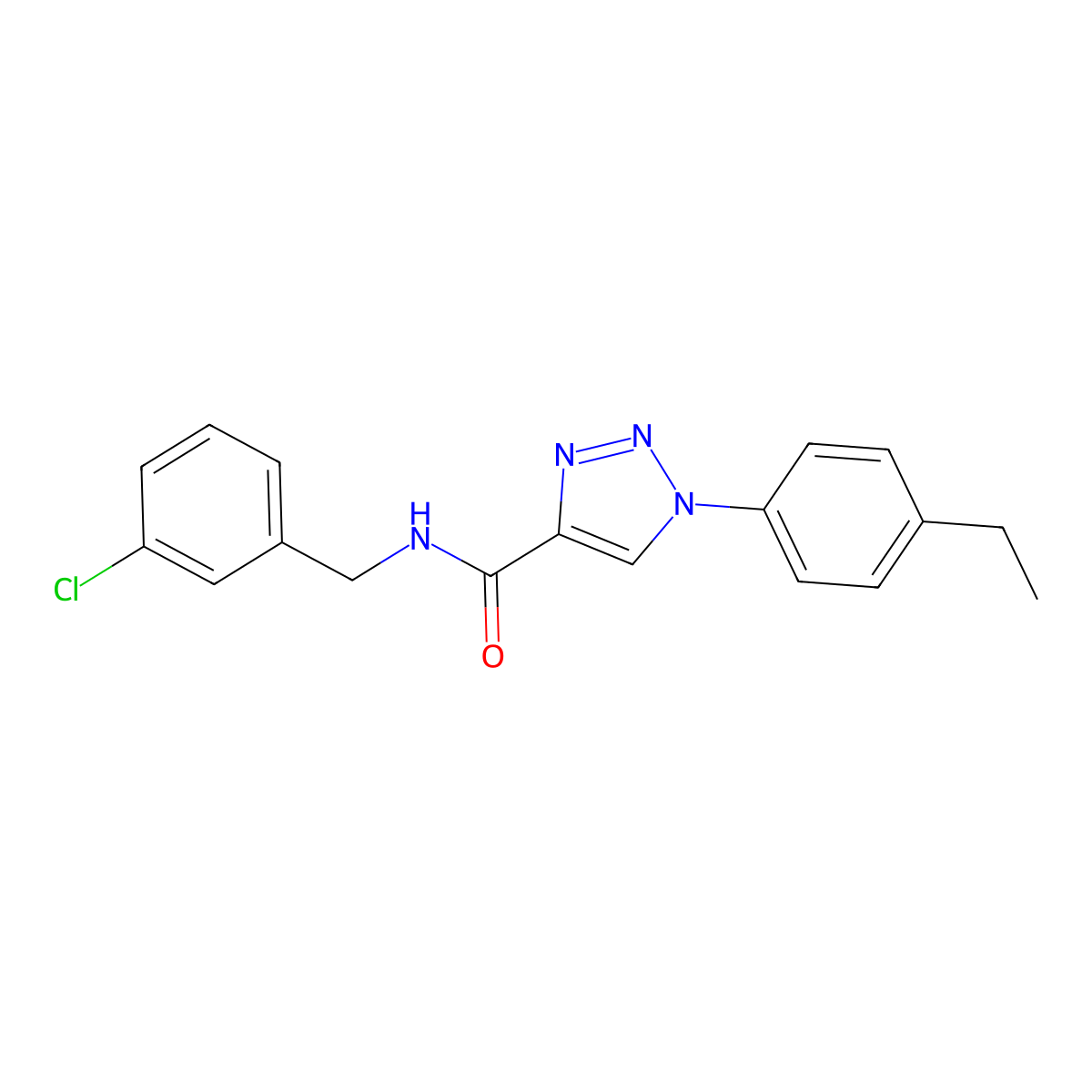 N-[(3-chlorophenyl)methyl]-1-(4-ethylphenyl)-1H-1,2,3-triazole-4-carboxamide molecular structure, CAS 1326918-90-4