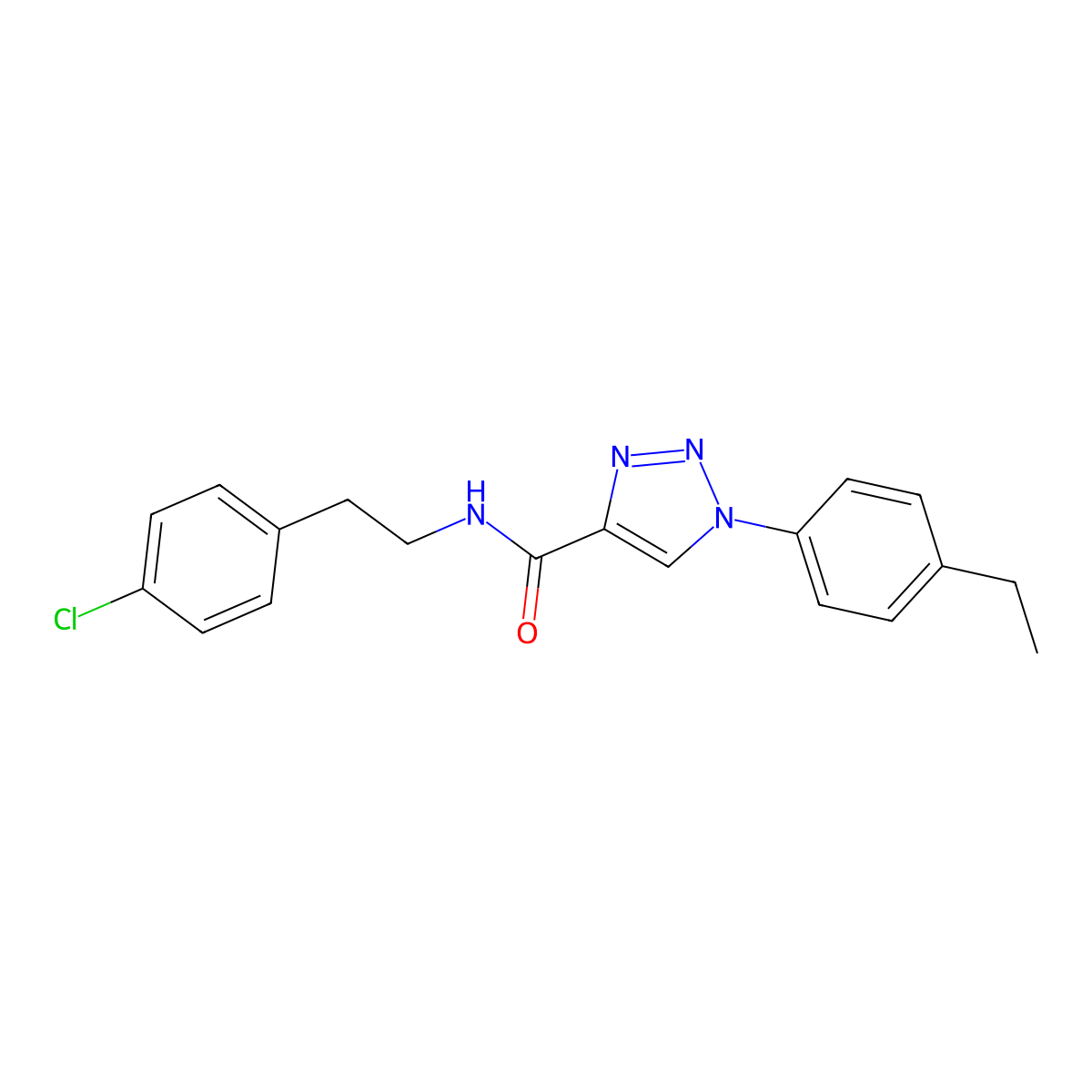 N-[2-(4-chlorophenyl)ethyl]-1-(4-ethylphenyl)-1H-1,2,3-triazole-4-carboxamide molecular structure, CAS 1326918-96-0