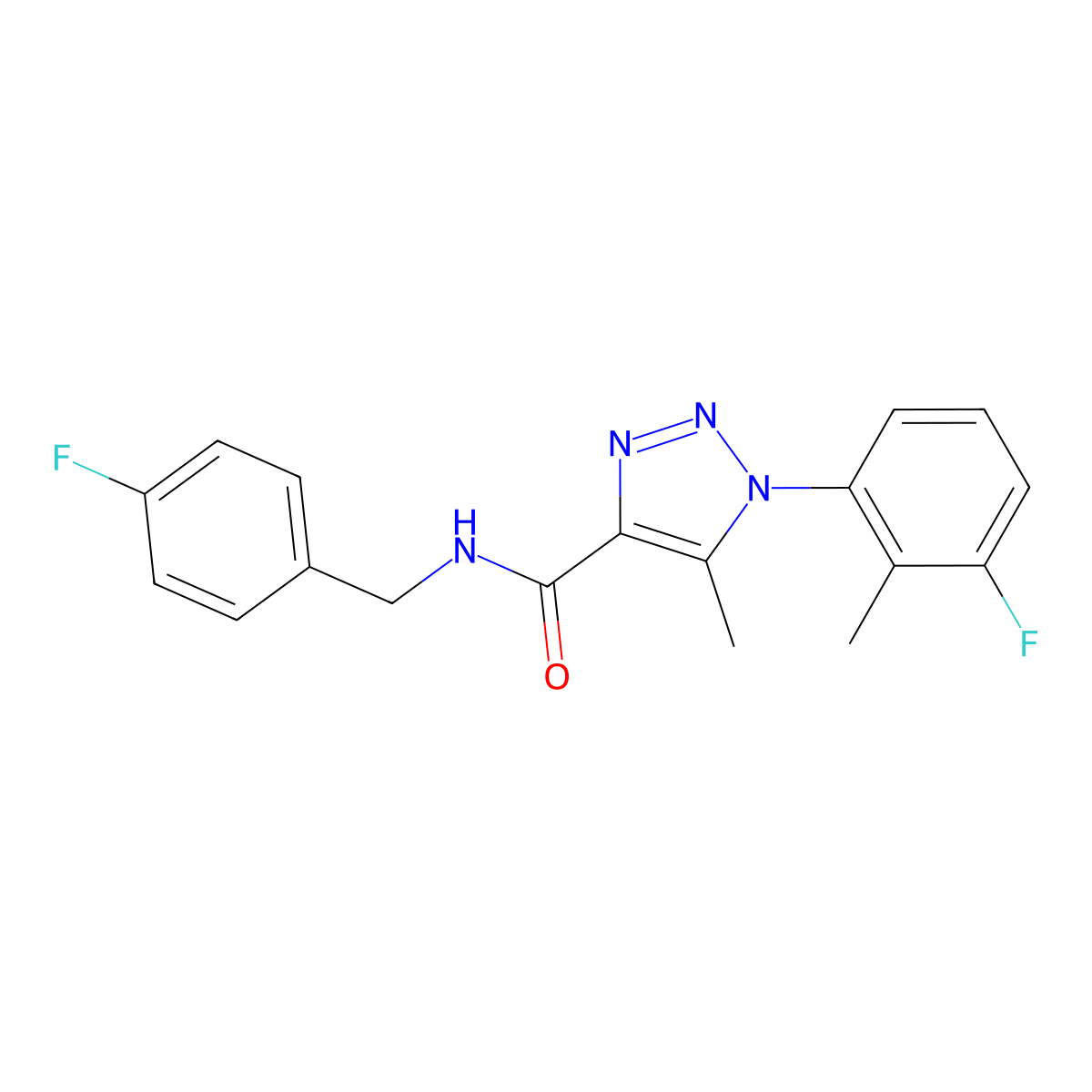 N-(4-fluorobenzyl)-1-(3-fluoro-2-methylphenyl)-5-methyl-1H-1,2,3-triazole-4-carboxamide molecular structure, CAS 1326919-09-8
