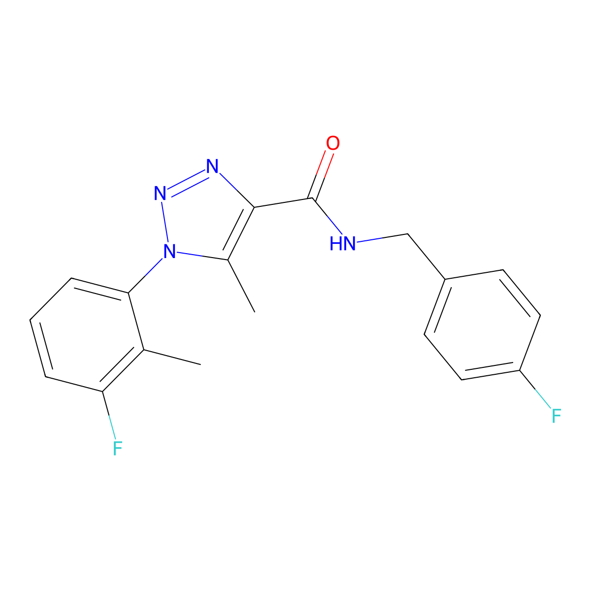 N-(4-fluorobenzyl)-1-(3-fluoro-2-methylphenyl)-5-methyl-1H-1,2,3-triazole-4-carboxamide molecular structure, CAS 1326919-09-8