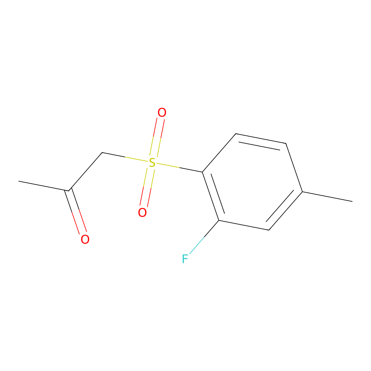1-[(2-Fluoro-4-methylphenyl)sulfonyl]propan-2-one molecular structure, CAS 1326921-15-6