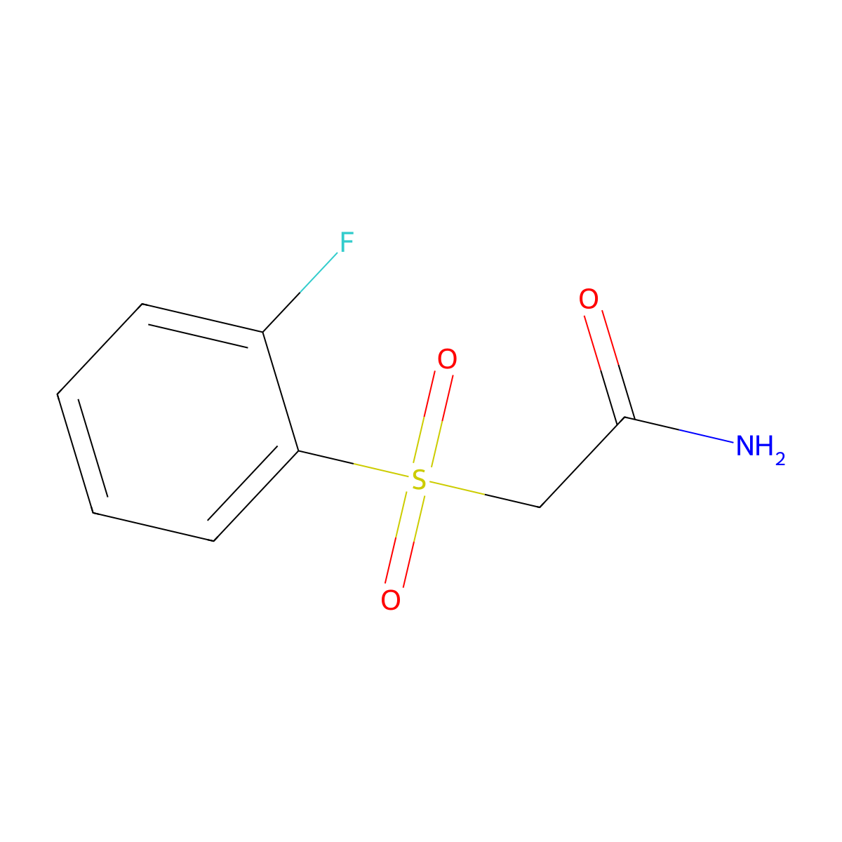 2-[(2-Fluorophenyl)sulfonyl]acetamide molecular structure, CAS 1326923-17-4