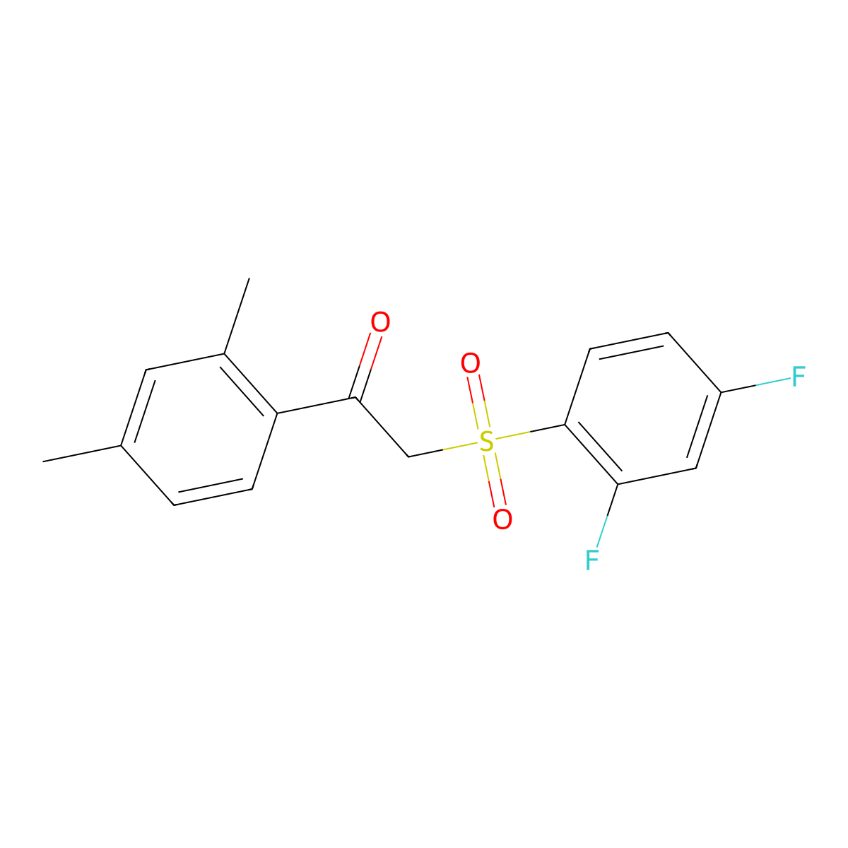 2-[(2,4-Difluorophenyl)sulfonyl]-1-(2,4-dimethylphenyl)ethanone molecular structure, CAS 1326923-22-1