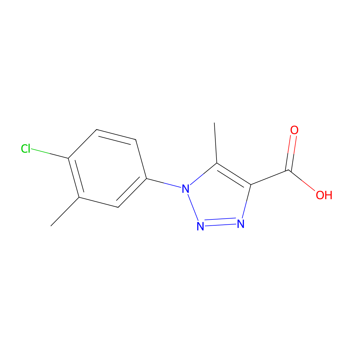 1-(4-chloro-3-methylphenyl)-5-methyl-1H-1,2,3-triazole-4-carboxylic acid molecular structure, CAS 1326923-23-2