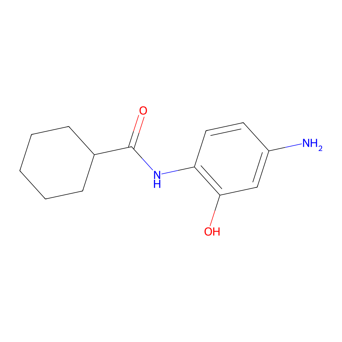 N-(4-amino-2-hydroxyphenyl)cyclohexanecarboxamide molecular structure, CAS 1326923-65-2