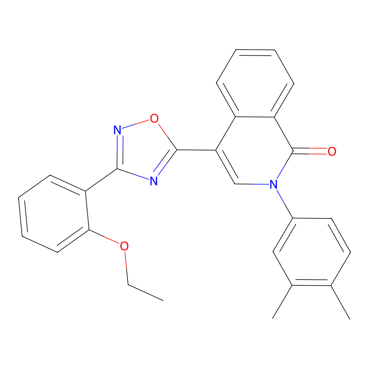 2-(3,4-dimethylphenyl)-4-[3-(2-ethoxyphenyl)-1,2,4-oxadiazol-5-yl]isoquinolin-1(2H)-one molecular structure, CAS 1326925-77-2