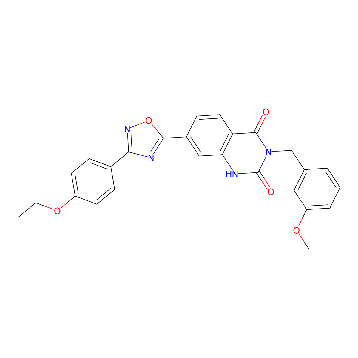 7-[3-(4-ethoxyphenyl)-1,2,4-oxadiazol-5-yl]-3-(3-methoxybenzyl)quinazoline-2,4(1H,3H)-dione molecular structure, CAS 1326926-27-5