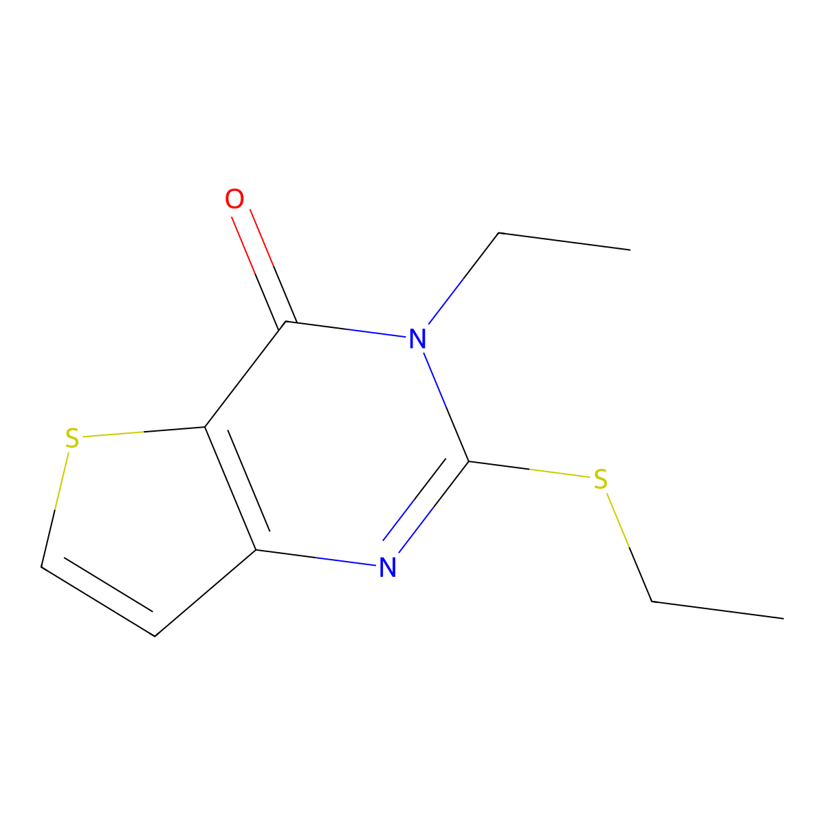 3-ethyl-2-(ethylsulfanyl)thieno[3,2-d]pyrimidin-4(3H)-one molecular structure, CAS 1326926-80-0