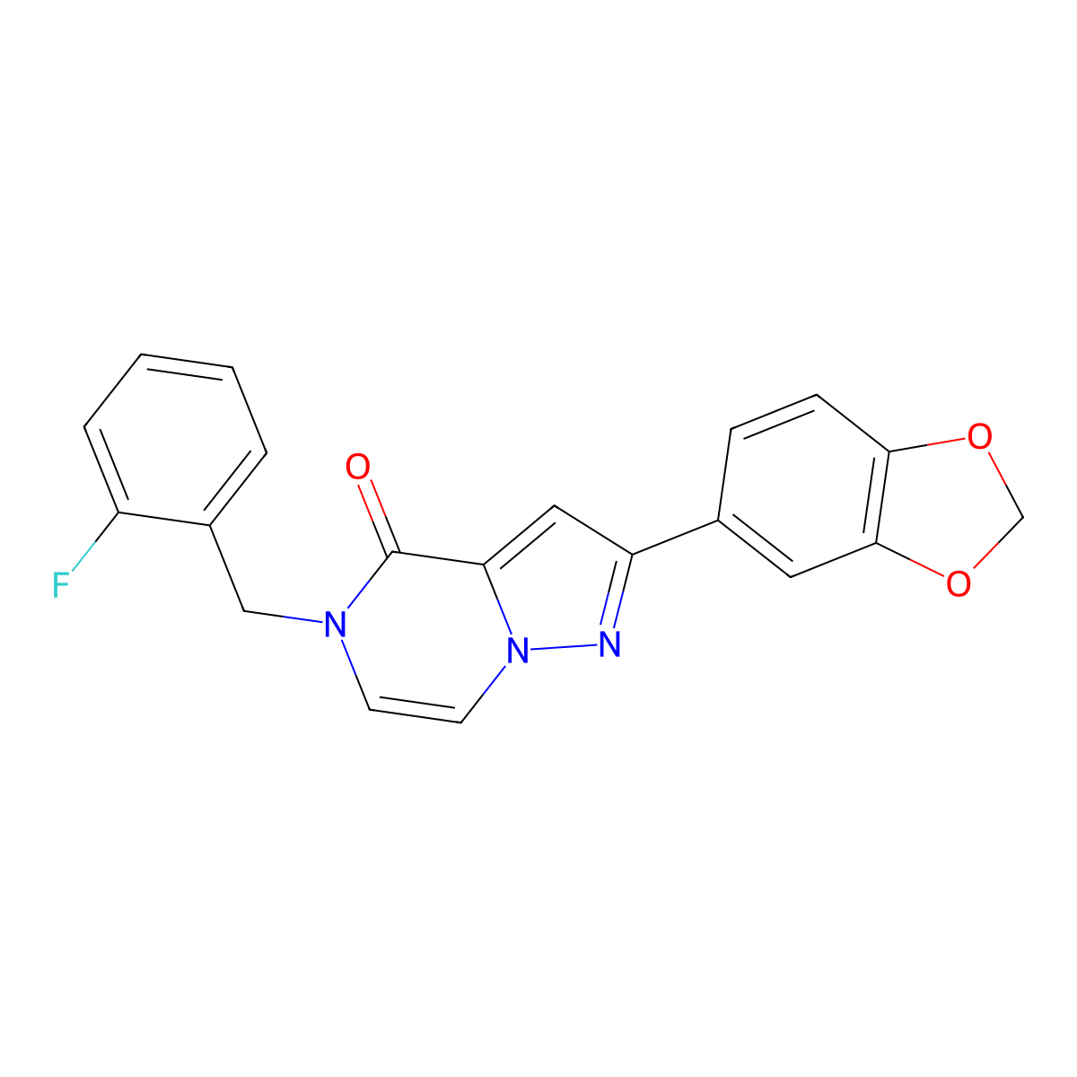 2-(1,3-benzodioxol-5-yl)-5-(2-fluorobenzyl)pyrazolo[1,5-a]pyrazin-4(5H)-one molecular structure, CAS 1326928-56-6