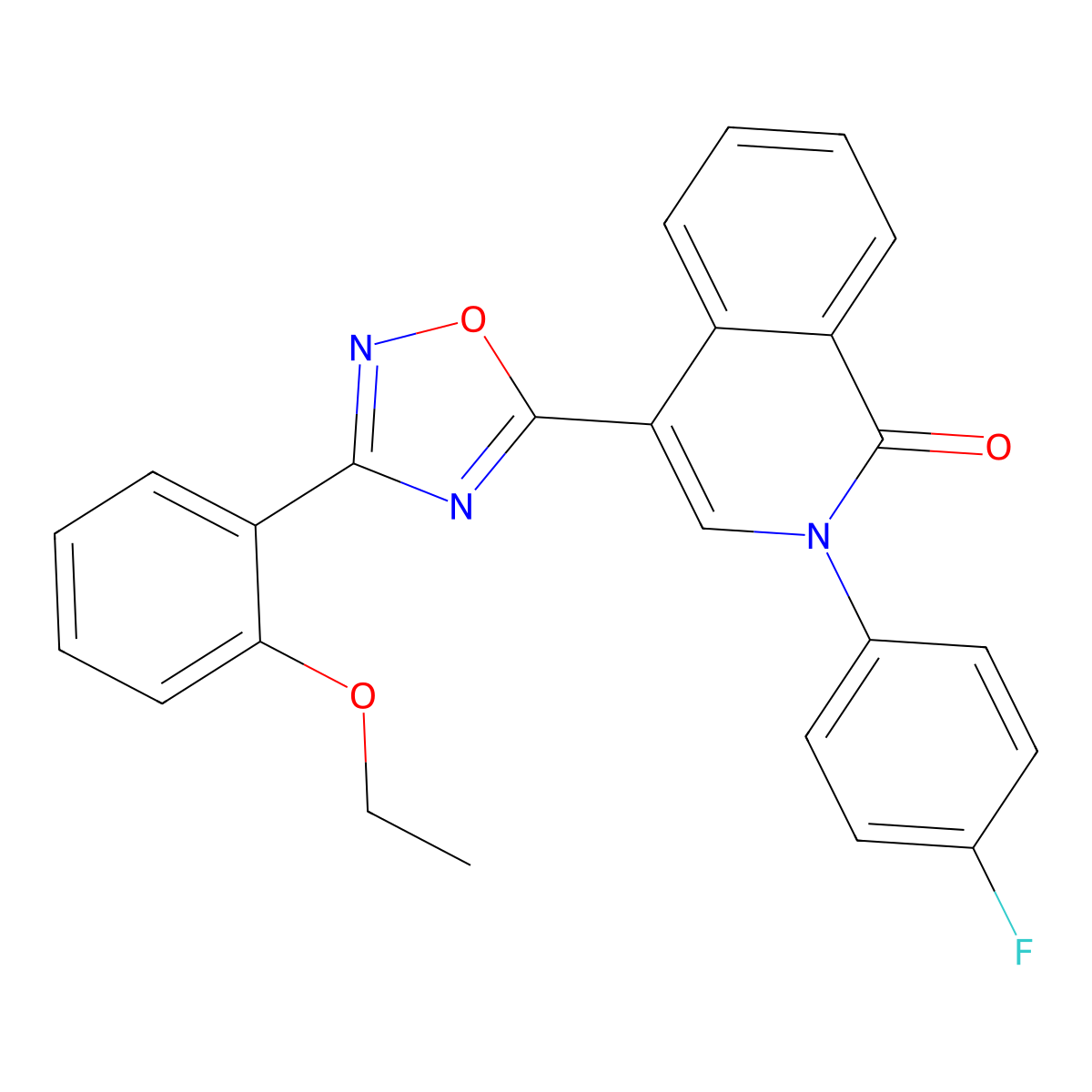 4-[3-(2-ethoxyphenyl)-1,2,4-oxadiazol-5-yl]-2-(4-fluorophenyl)isoquinolin-1(2H)-one molecular structure, CAS 1326929-67-2