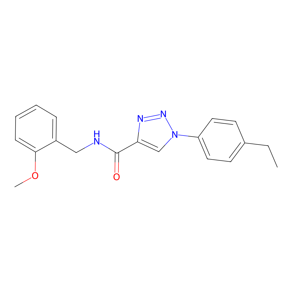 1-(4-ethylphenyl)-N-(2-methoxybenzyl)-1H-1,2,3-triazole-4-carboxamide molecular structure, CAS 1326929-76-3