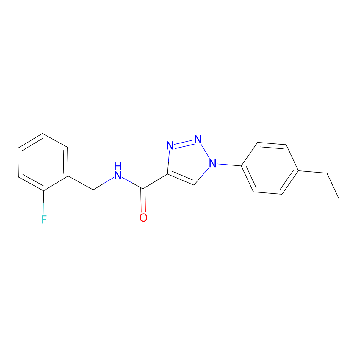 1-(4-ethylphenyl)-N-[(2-fluorophenyl)methyl]-1H-1,2,3-triazole-4-carboxamide molecular structure, CAS 1326929-80-9