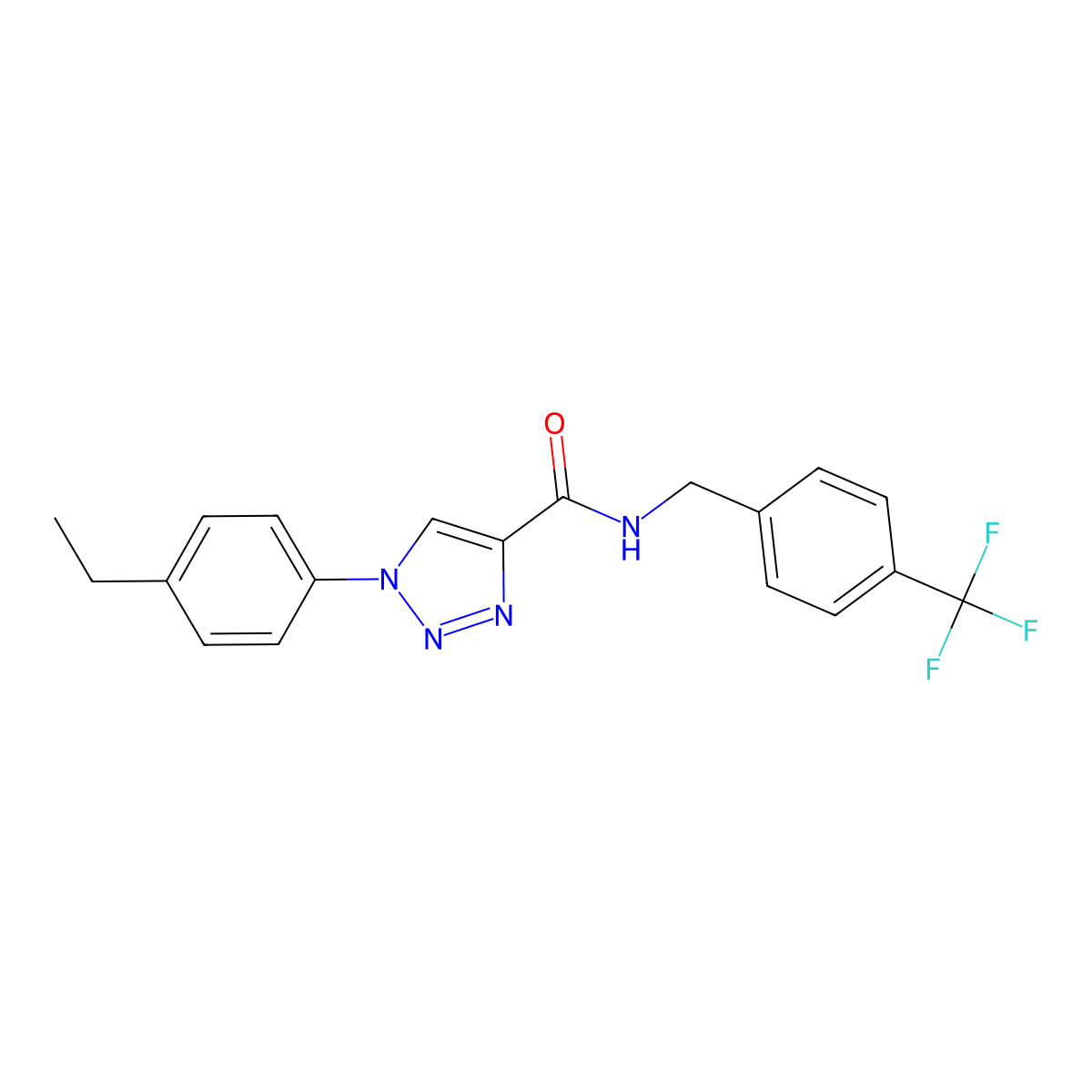 1-(4-ethylphenyl)-N-{[4-(trifluoromethyl)phenyl]methyl}-1H-1,2,3-triazole-4-carboxamide molecular structure, CAS 1326929-85-4