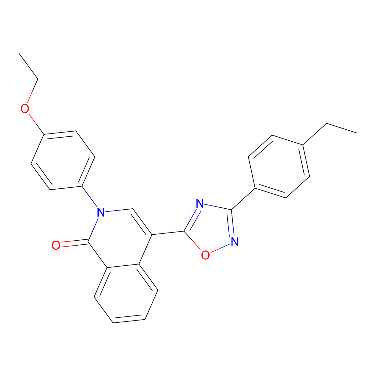 2-(4-ethoxyphenyl)-4-[3-(4-ethylphenyl)-1,2,4-oxadiazol-5-yl]isoquinolin-1(2H)-one molecular structure, CAS 1326932-21-1