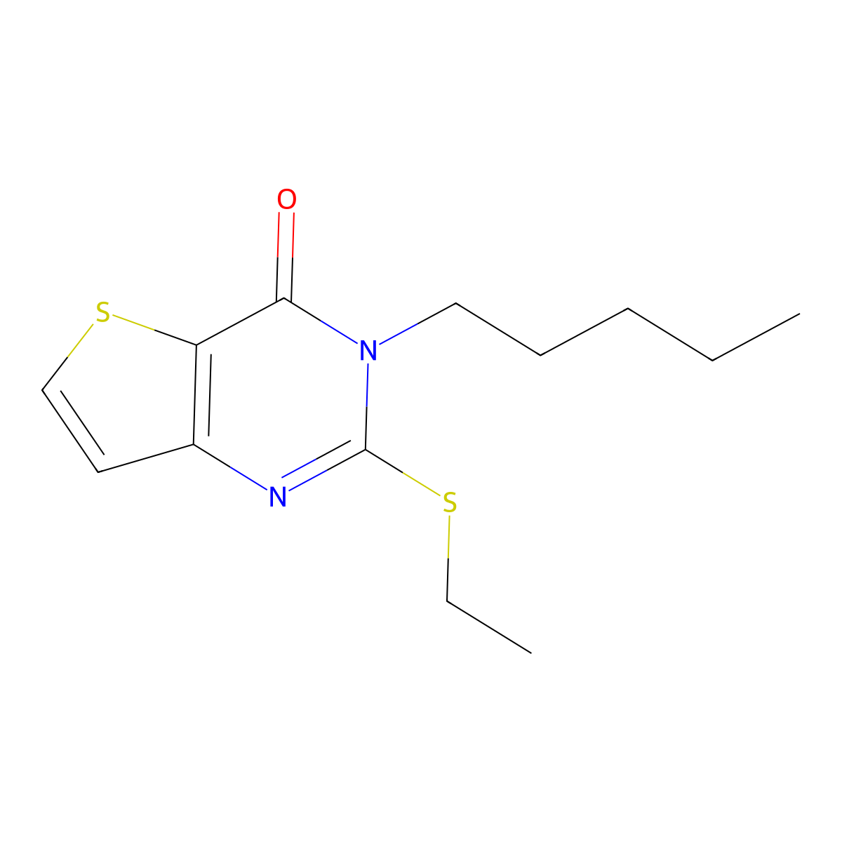 2-(ethylsulfanyl)-3-pentylthieno[3,2-d]pyrimidin-4(3H)-one molecular structure, CAS 1326932-45-9