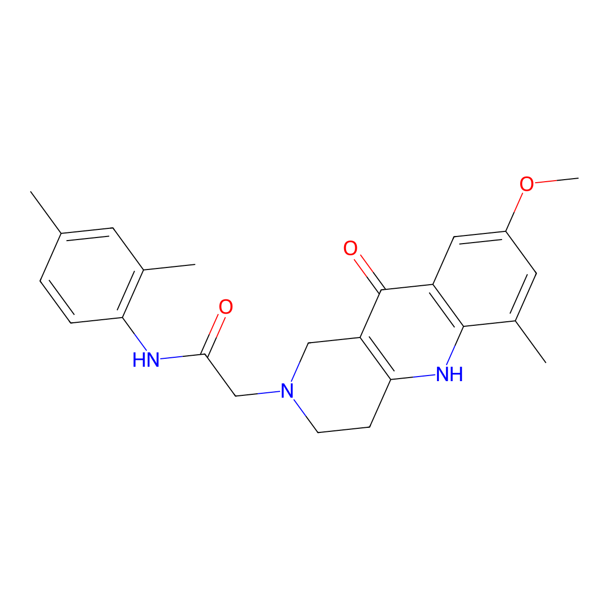 N-(2,4-dimethylphenyl)-2-(8-methoxy-6-methyl-10-oxo-3,4,5,10-tetrahydrobenzo[b][1,6]naphthyridin-2(1H)-yl)acetamide molecular structure, CAS 1326933-17-8