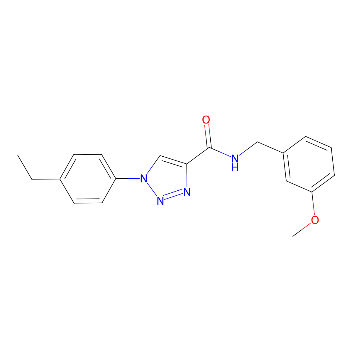 1-(4-ethylphenyl)-N-(3-methoxybenzyl)-1H-1,2,3-triazole-4-carboxamide molecular structure, CAS 1326934-77-3