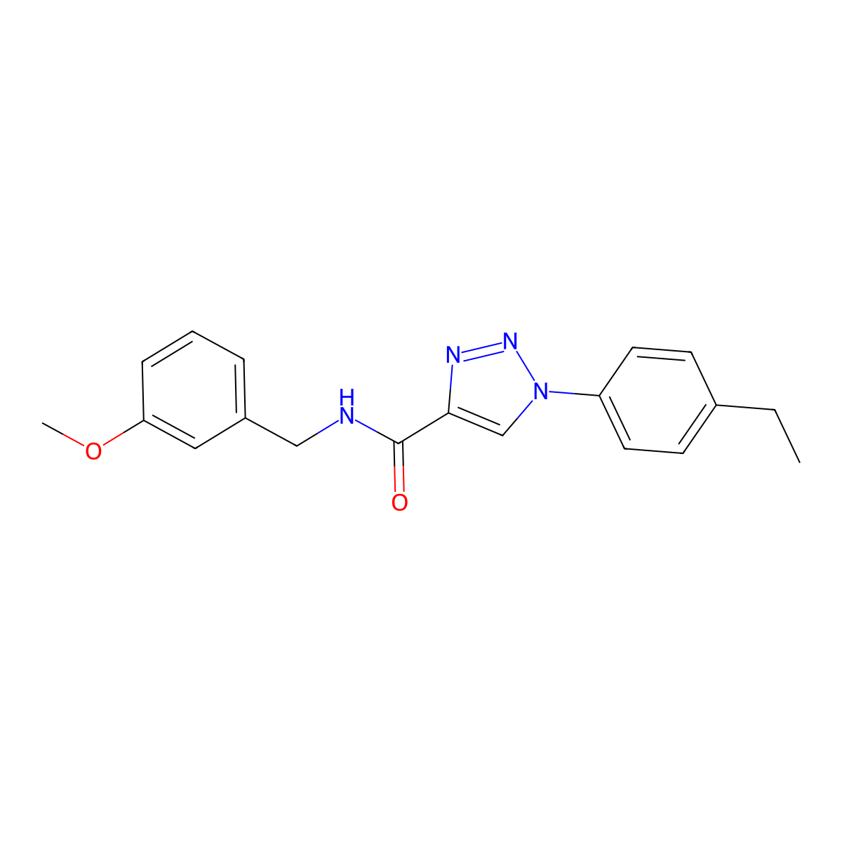 1-(4-ethylphenyl)-N-(3-methoxybenzyl)-1H-1,2,3-triazole-4-carboxamide molecular structure, CAS 1326934-77-3