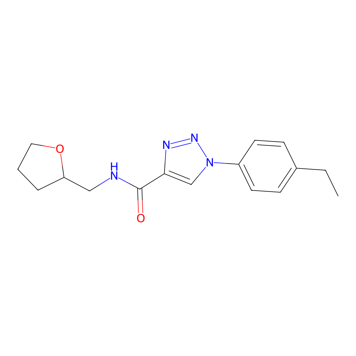 1-(4-ethylphenyl)-N-(tetrahydrofuran-2-ylmethyl)-1H-1,2,3-triazole-4-carboxamide molecular structure, CAS 1326934-80-8