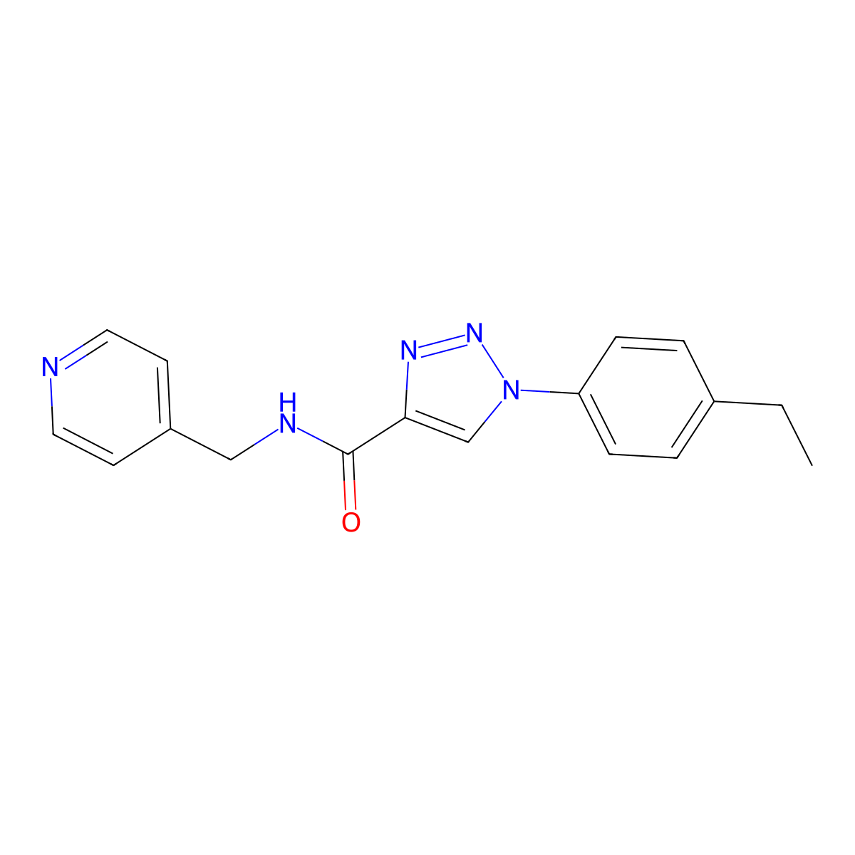 1-(4-ethylphenyl)-N-(pyridin-4-ylmethyl)-1H-1,2,3-triazole-4-carboxamide molecular structure, CAS 1326939-69-8