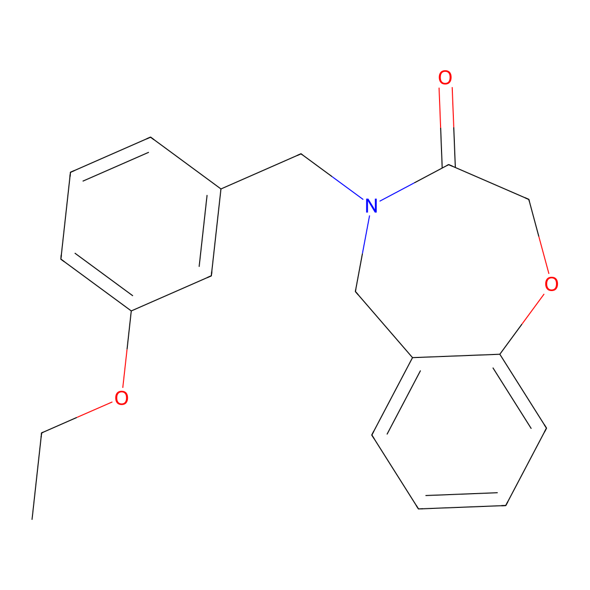 4-(3-ethoxybenzyl)-4,5-dihydro-1,4-benzoxazepin-3(2H)-one molecular structure, CAS 1326942-20-4
