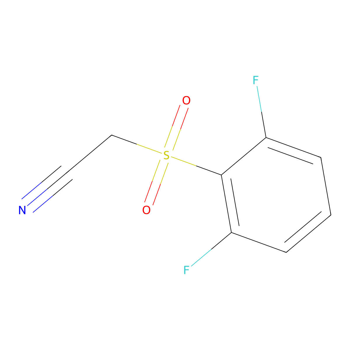 [(2,6-Difluorophenyl)sulfonyl]acetonitrile molecular structure, CAS 1326942-29-3