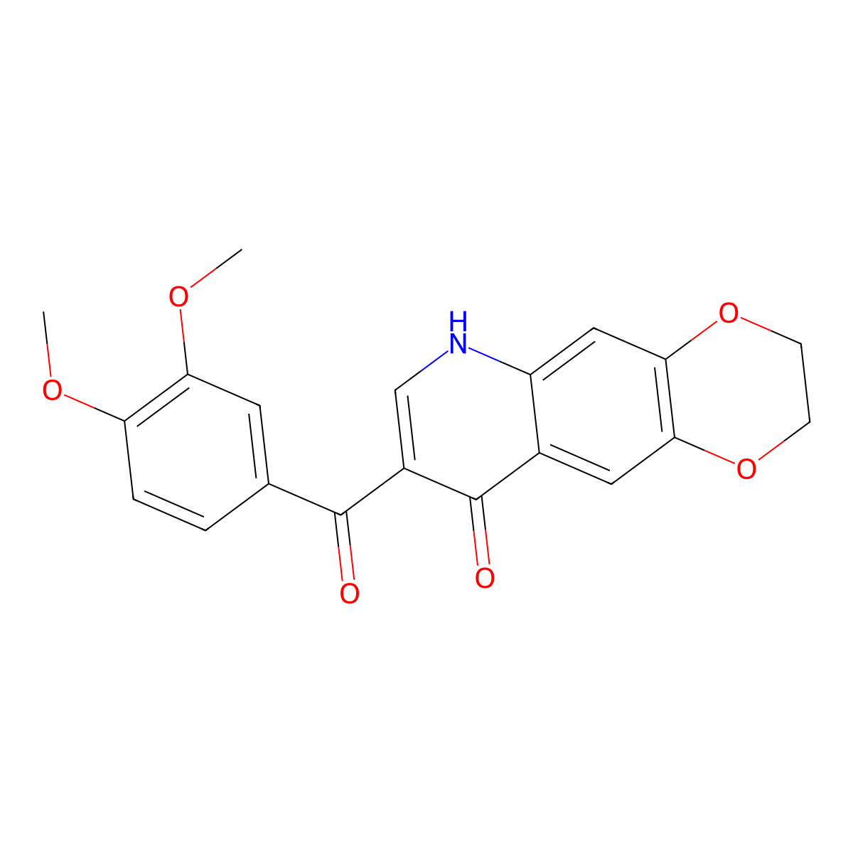 8-(3,4-dimethoxybenzoyl)-2,3-dihydro[1,4]dioxino[2,3-g]quinolin-9(6H)-one molecular structure, CAS 1326942-55-5