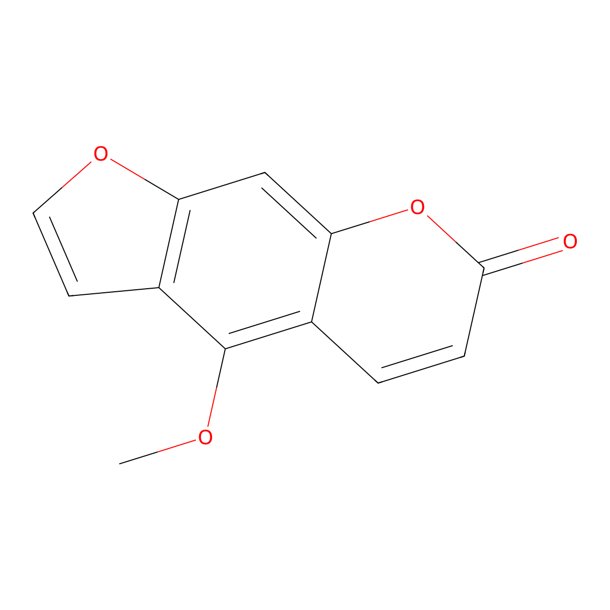 Bergapten molecular structure, CAS 132695-97-7