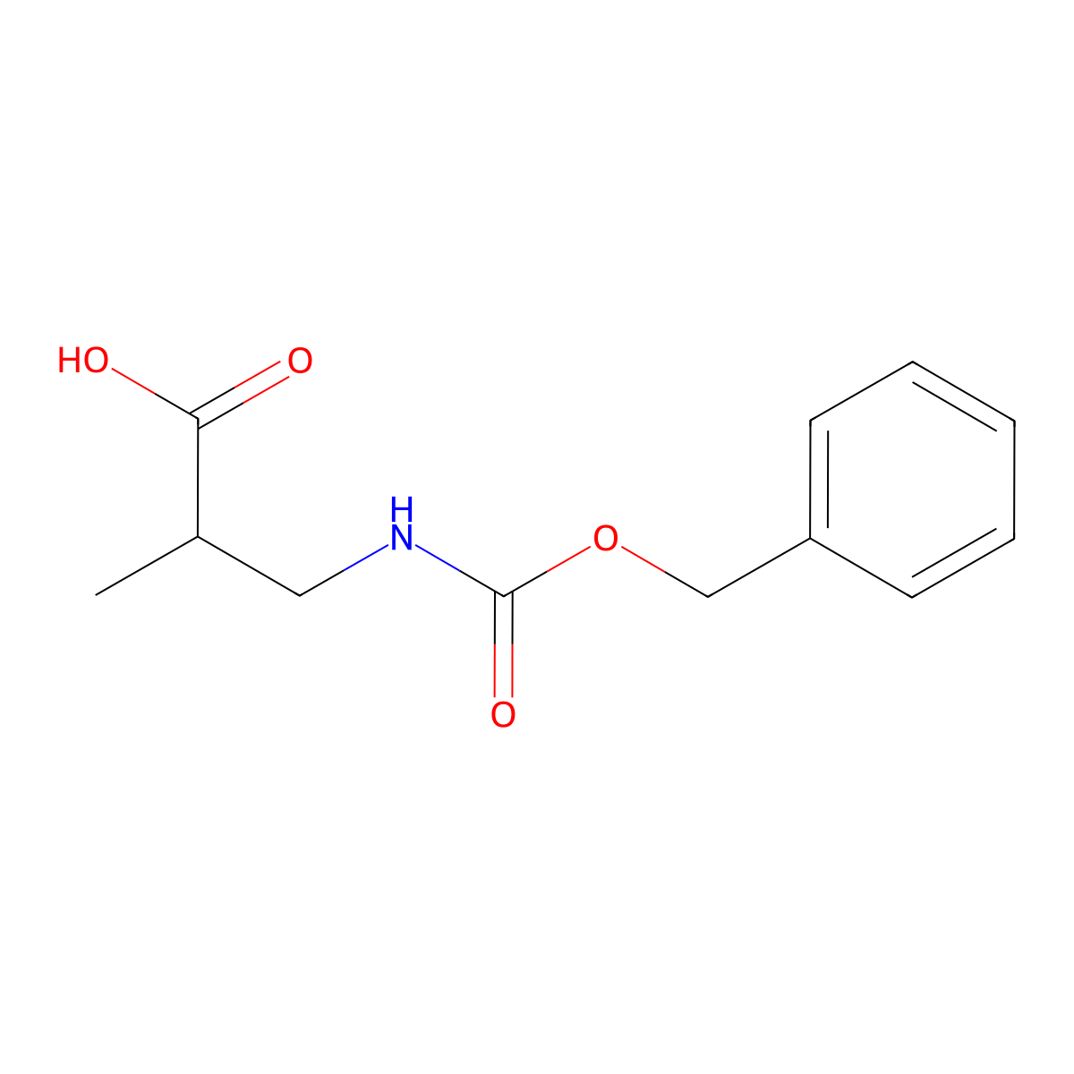 (R)-3-(((benzyloxy)carbonyl)amino)-2-methylpropanoic acid molecular structure, CAS 132696-46-9