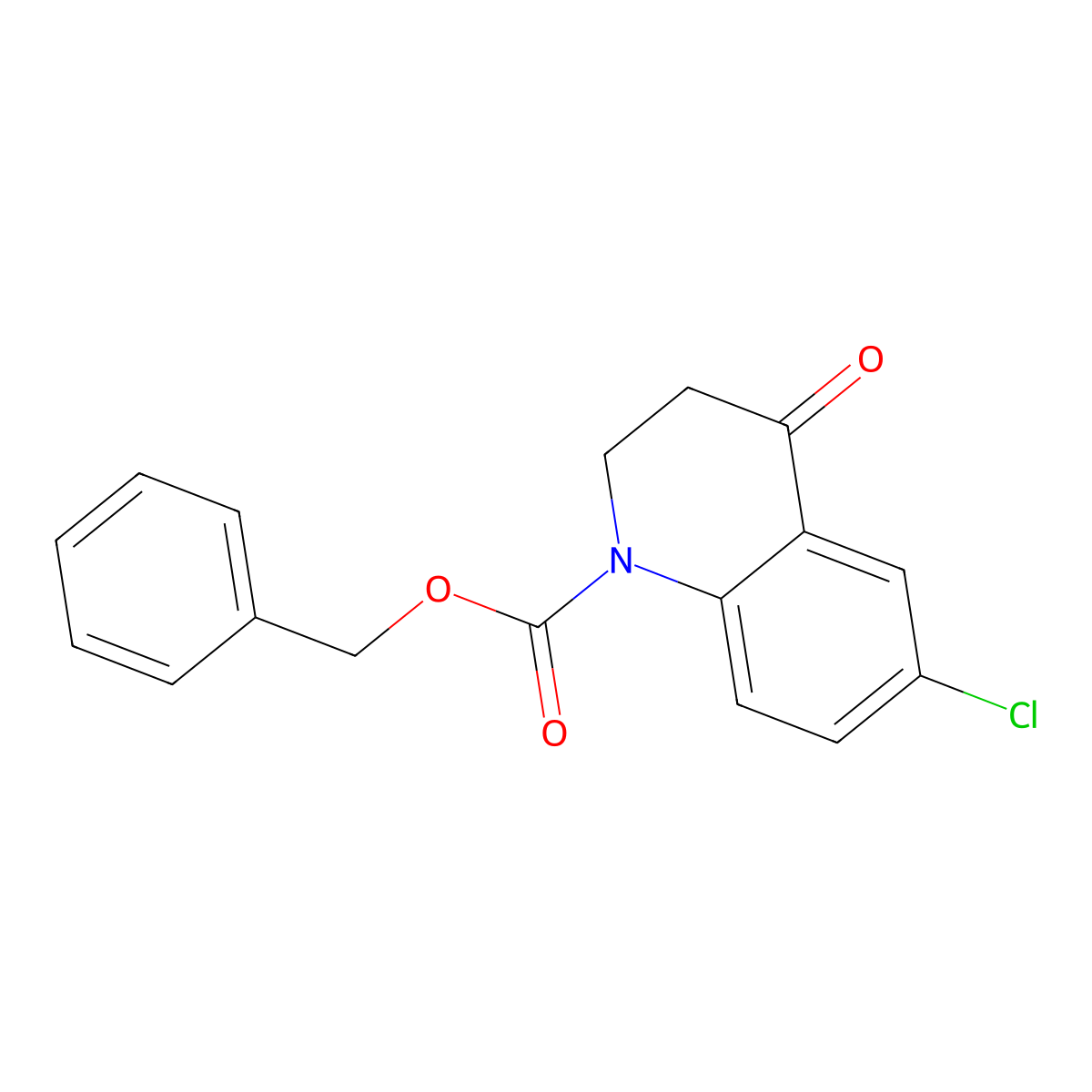 Benzyl 6-chloro-4-oxo-1,2,3,4-tetrahydroquinoline-1-carboxylate molecular structure, CAS 1326975-90-9