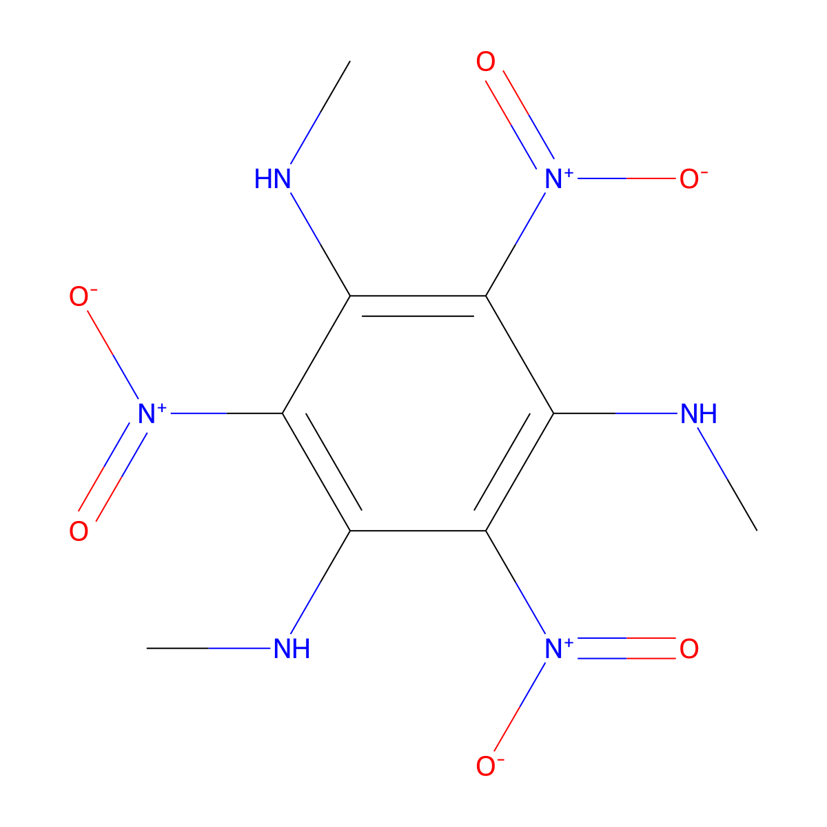 1-N,3-N,5-N-trimethyl-2,4,6-trinitrobenzene-1,3,5-triamine molecular structure, CAS 132699-65-1