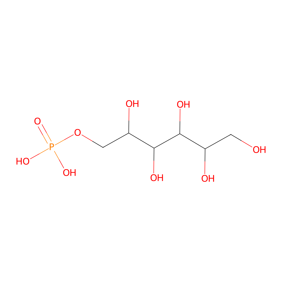 1-O-Phosphonohexitol molecular structure, CAS 13270-18-3