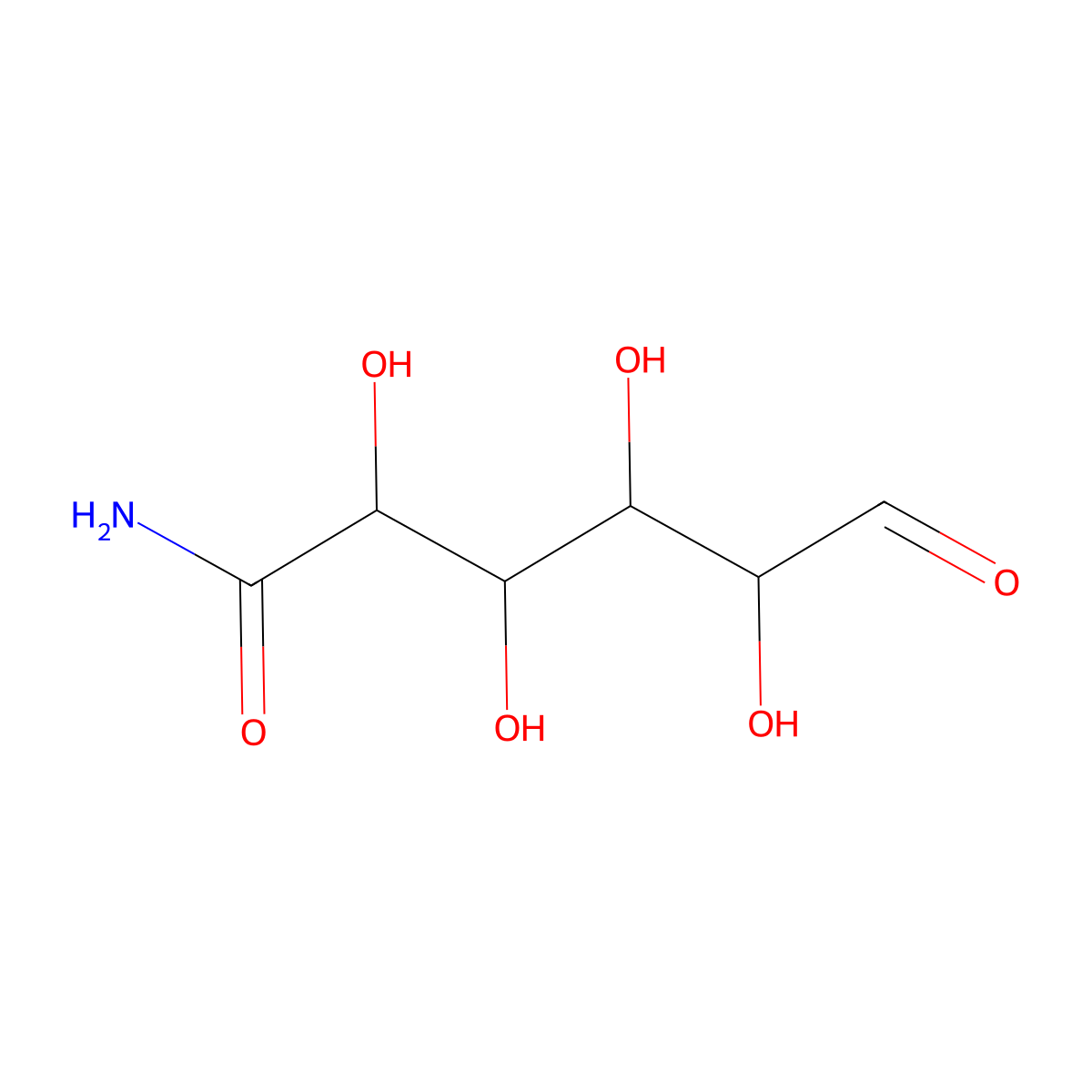 D-Glucuronamide molecular structure, CAS 13270-55-8