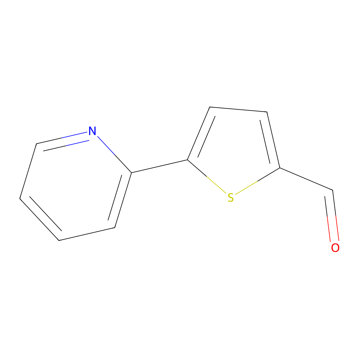 5-(Pyridin-2-yl)thiophene-2-carbaldehyde molecular structure, CAS 132706-12-8