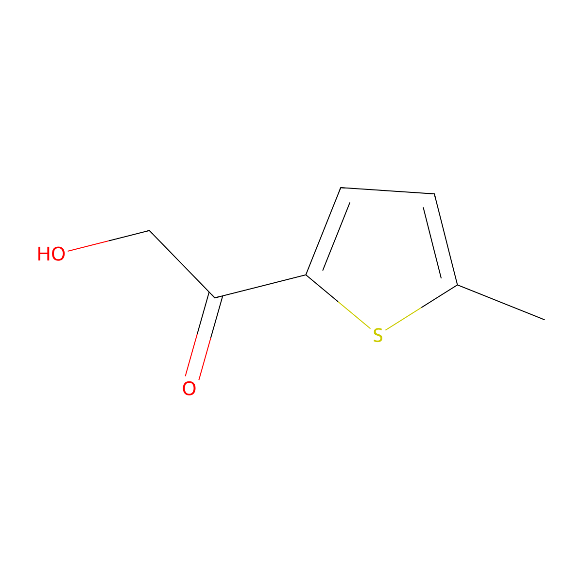 2-Hydroxy-1-(5-methyl-2-thienyl)ethanone molecular structure, CAS 132706-13-9